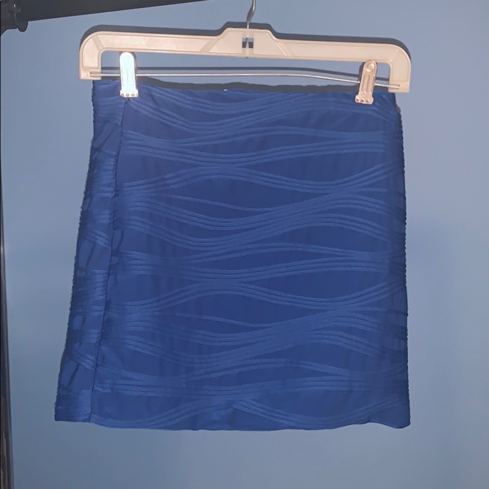 Blue bodycon skirt